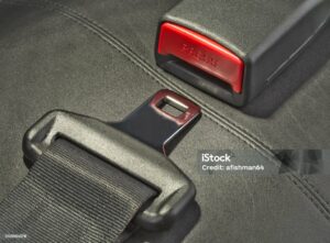seatbelt with insert molding