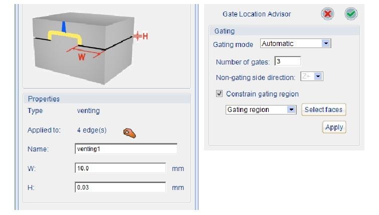 MOLD FLOW ANALYSIS VENTING AND GATE PLACEMENT